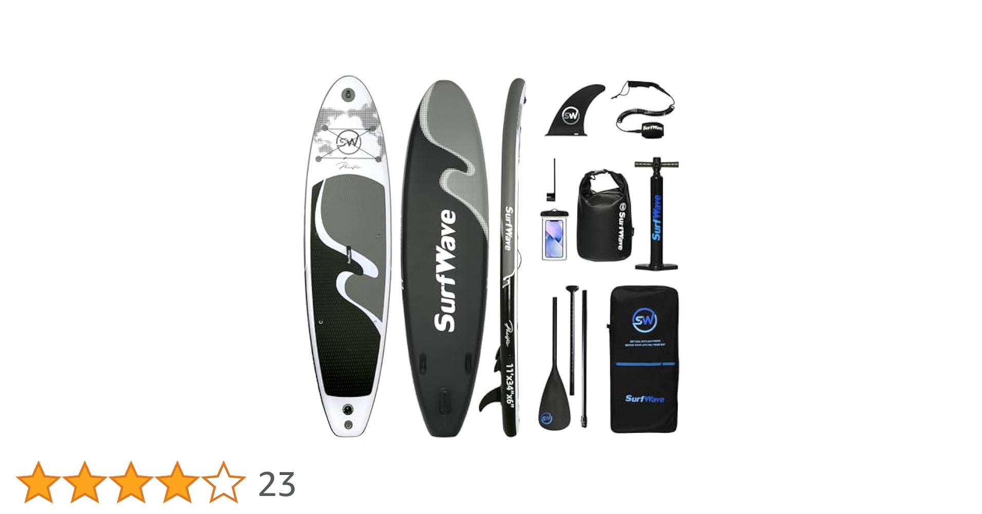 Amazon | Surfwave SUP スタンドアップパドルボード パドル